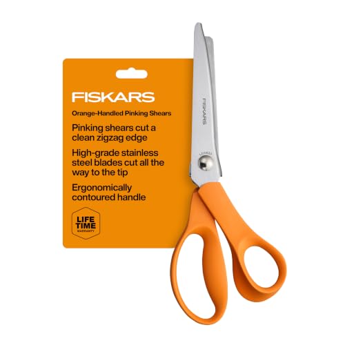 Fiskars 8' Orange-Handled Pinking Shears for...