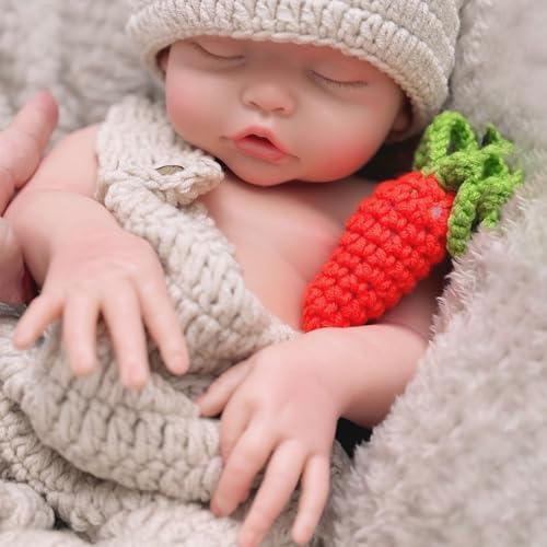 Muñeca de silicona realista de 17 pulgadas miniatura 2