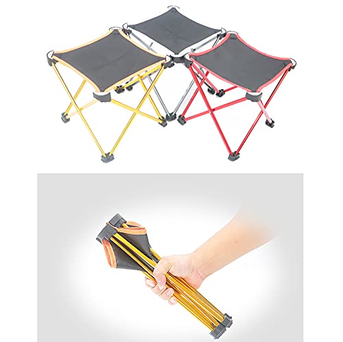 Chaise de camping pliante de voyage portable et compacte dorée - 3