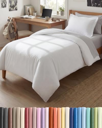 Image of Duvet Cover Twin /Twin XL - 2 Piece Set, College Dorm Room - White
