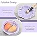 Makeup Brush Cleaner, Etercycle Foldable Silicone Brush Cleaner Bowl Srubber, Portable Washing Tools for Makeup Brush,Powder Puff,Sponge (Purple)