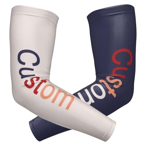 EastSail Custom Arm Sleeves with Elastic Breathable Personalized Add Your Own Image Text for Cycling Football Volleyball Baseball One Size Fits All Cover