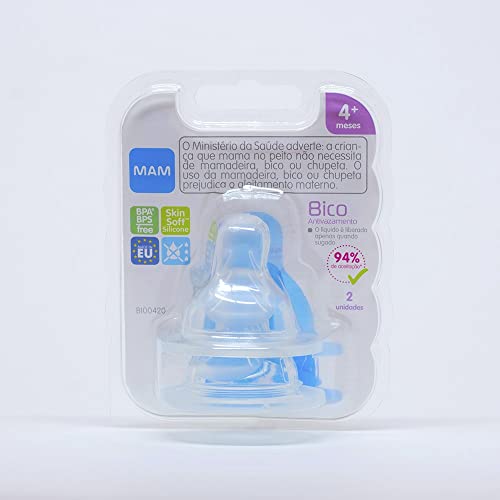MAM Bico Antivazamento 4+ Meses - Fluxo Rápido - Embalagem Dupla