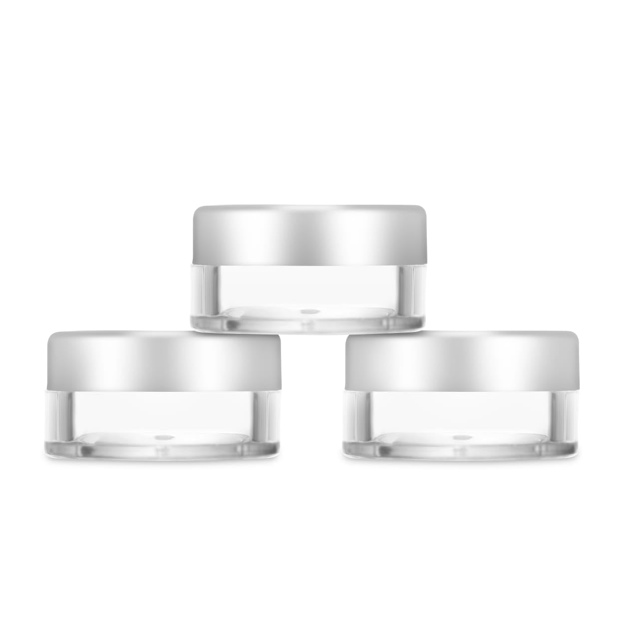 Flora Fresh Round Empty Glass Cosmetic Cream Container/Jars With Golden Cap And White Inner Lids For Creams, Balms, Face Scrub, Body Cream Etc (Silver, 8 GM)-image-29