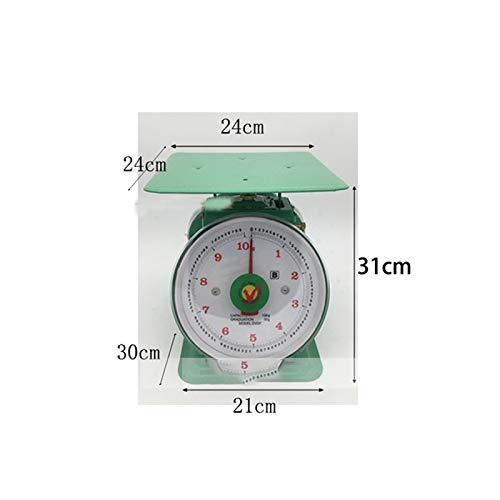 Waga Kuchenna Mechaniczna skala dwustronna skala tarczy 10 kg skala pokojowa skala tarcza mechaniczna skala skali kuchni 20 kg (Color : 10kg)