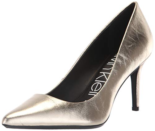 Calvin Klein Women's Gayle Pump, Soft Gold, 7.5 Medium US