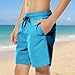 Kids Beach Shorts Loose Elastic Waist Summer Casual Swim Shorts with Inner & Pockets for 6-14 Years