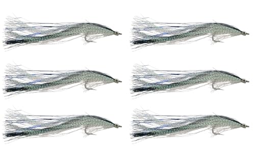 Mouches de pêche Hot Flash Minnow Burks leurre streamer eau salée bar taille 1/0