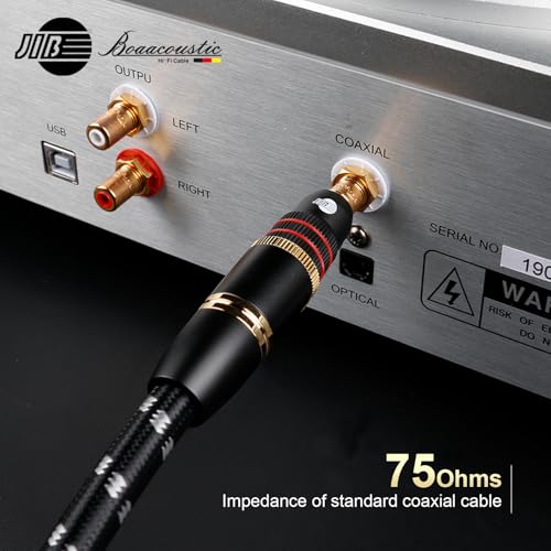 Cavo subwoofer 75 Ω hi-end JIB con connettori placcati oro e isolamento premium de 1m 7