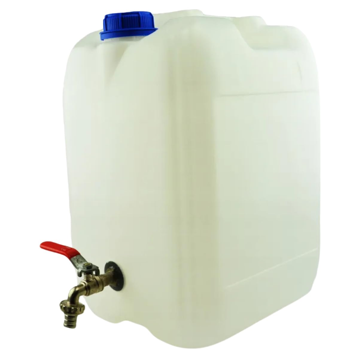 Bidón de agua de 20 l de plástico, depósito de agua con grifo, bidón de agua potable, depósito de agua, bidón de plástico, para casa, jardín, coche y camping, etc., cierre hermético