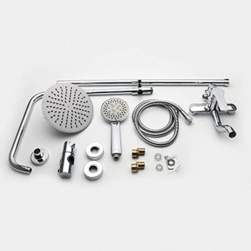 Ensemble de douche carré en acier inoxydable antirouille avec colonne ascenseur 3 vitesses - 7