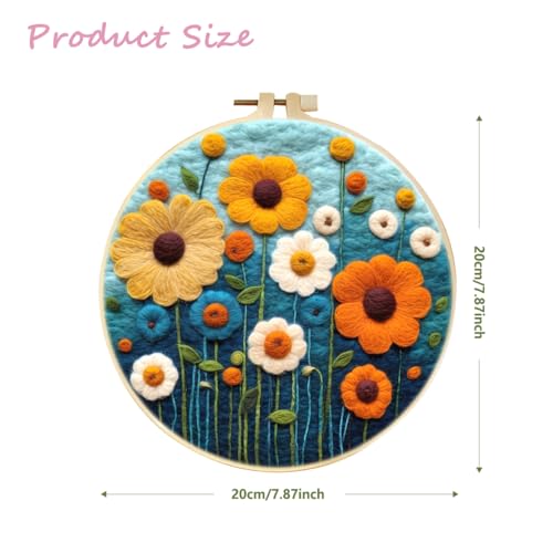 image for yesJRL Needle Felting Kits Beginners, Natural Landscape DIY Wool Needl