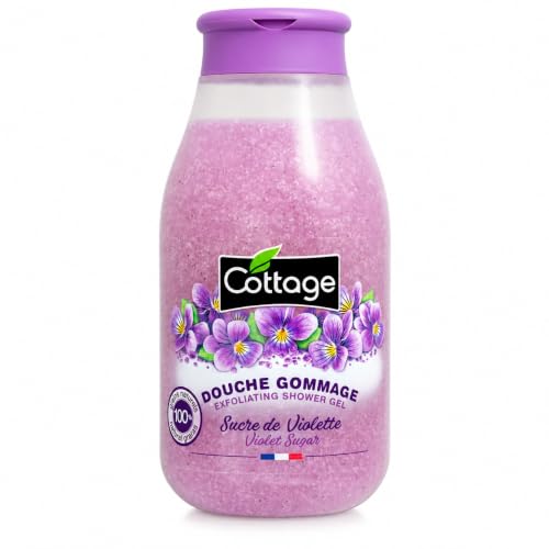 Cottage Douche Gommage Sucre de Violette Grains Exfoliants 100% Naturels