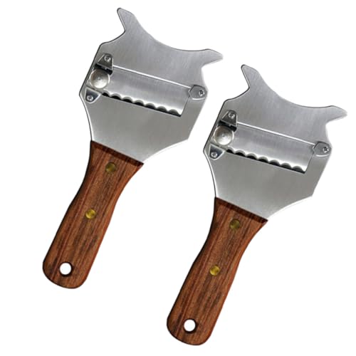 PRETYZOOM 2pezzi Affettatrice Formaggio in Acciaio Inossidabile Raschietto Per Cioccolato Multifunzionale Utensile Da Cucina Rustproof Per Taglio Fine e Pratico