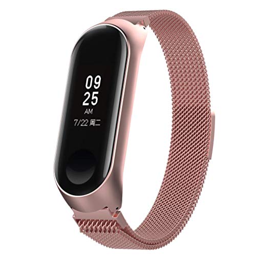Nandos-Store - Pulseira em aço inox compatível com MI Band 3 (Rose Pink Magnética) 1 Nandos-Store - Pulseira em aço inox compatível com MI Band 3 (Rose Pink Magnética)