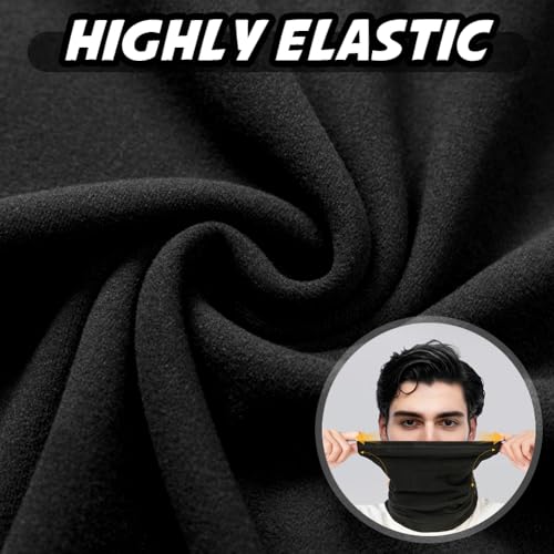 2 Pack Winter Neck Gaiter for Men - Cold Weather Neck Warmer Women Windproof Fleece Face Scarf for Sports and Outdoors Skiing Fishing Hiking Cycling-Christmas Gift4