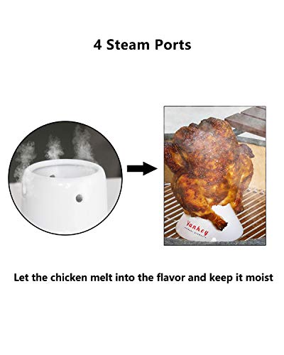Vankey Ceramic Beer Can Chicken Holder For Grill，Ceramic Non-Stick Vertical Chicken Roaster For Oven Or Smoker Bbq Accessories #TOP3