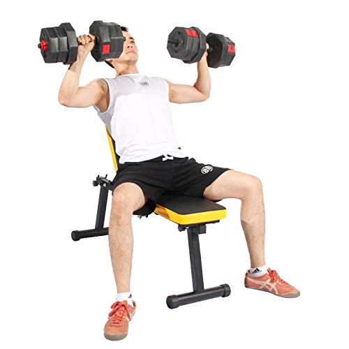 SogesPower Adjustable weight Bench, Multi-Purpose Foldable Exercise Workout Bench for Home Gym, Adjustable Incline Bench, Flat Bench for Full-Body Exercises, Loadable Up to 330lb