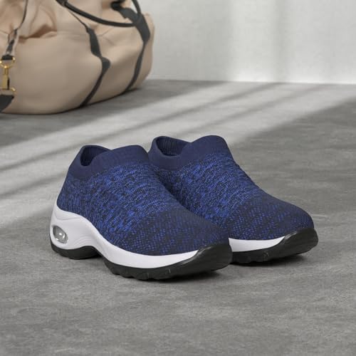 Image of Slow Man Women's Walking Shoes Sock Sneakers - Mesh Slip On Air Cushion Lady Girls Modern Jazz Dance Easy Shoes Platform Loafers