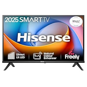 Hisense 40" 40A4QTUK FHD LED TV with Freely - Direct Lit LED, Dolby Audio, Natural Colour Enhancer, Games Mode, Sports Mode with Freely, Disney +, YouTube, Netflix