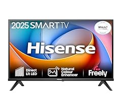 Hisense 32%22 32A4QTUK HD LED TV with Freely - Direct Lit LED, Dolby Audio, Natural Colour Enhancer, Games Mode, Sports Mode …