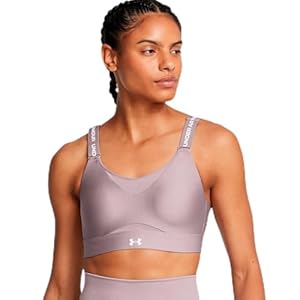 Under Armour Womens Infinity High Impact Sports Bra, (016) Tetra Gray / / White, X-Large D-DD