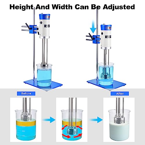 +Uxi HOMOGENIZER-S-W Laboratory High Speed Dispersing Homogenizer Emulsifier High Shear Mixer Capacity 40L Water 200-11000R/Min 510W Digital Display Blender thumb #4