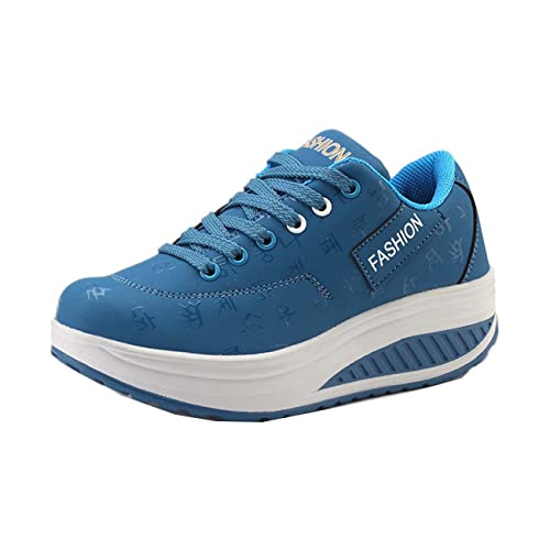 JOEupin Chaussures de marche à enfiler pour femme avec coussin d'air, Bleu lac., 40 EU Cover