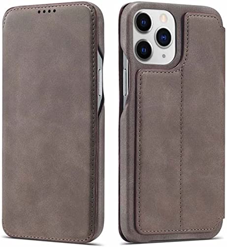 Housse iPhone 12 Pro antichoc grise avec support vidéo et fente carte pour trajet