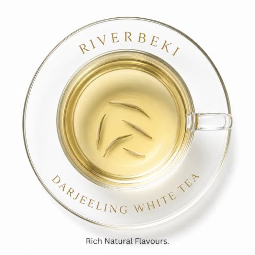Image of Riverbeki White Tea - Darjeeling Silver Needle 50 gm, Low Caffeine & Rich Antioxidants, Single Origin, High Elevation Premium White Tea (Loose)