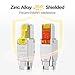 Shielded Rj45 Connector Tool-Free【EC Listed】 CAT6A Field Termination Plug Gold Plated Modular Plug STP Connector Tool Less for Network Cable(6 Pack) (CAT6A)