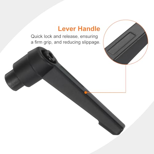 Image of uxcell 2Pcs M6 Adjustable Knobs Handle Female Thread Push Button Ratchet Quick Release Locking Rotating Bolt for Lathe Machinery, Black
