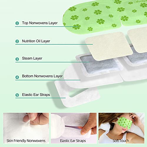 Serfeymi 16 Packs Steam Eye Mask Sleeping Mask For Women, Eye Beauty Heating Pad Warm Eye Mask, Disposable Eye Sleep Heated Eye Mask - Unscented(6Pcs)+ Chamomile(5Pcs)+ Lavender(5Pcs) #TOP4