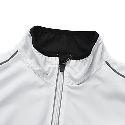 WOLFBIKE Jaqueta de ciclismo Jersey colete corta-vento jaqueta esportiva ao ar livre (branco, pequen