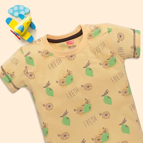 Image of LuvLap Baby Boys Regular Fit 100% Cotton Half Sleeves Boys T-Shirts and & Shorts Set Pack of 3
