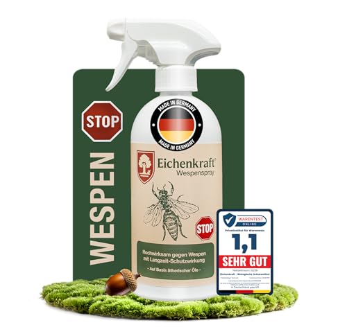 Wespenspray gegen Wespen Wespenschaum Spray für Haus Garten Terrasse Balkon Dachboden & Rollladenkasten Wespenabwehr Spray mit Sprühkopf für Nestbereiche & Außenbereich 500ml
