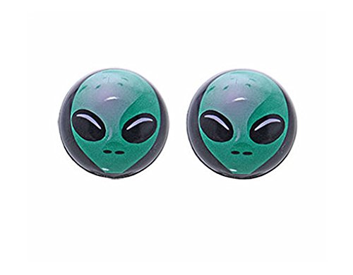 Tapón de válvula para bicicleta Lowrider Alien Bike, tipo Schrader miniatura 1