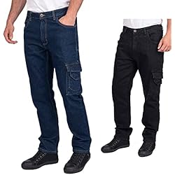 Pantalon Trabajo Stretch Lcpnt239 ´´Lee Cooper Pantalones, Ropa de Seguridad del Carpintero Stretch Denim Jeans Pantalones de Trabajo, Azul Claro, Tamaño 30´´´´ Cintura Regular 31´´´´ Pierna´´