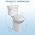 21 Inch Tall Toilet, Two-Piece Round Toilet with ADA Comfort Chair Height Seat, Powerful with MAP 1000g Power Dual Flush, 12" Rough In High Bowl for Seniors, White