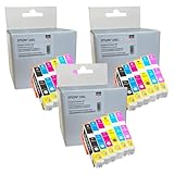 Pack de 18 cartouches Pack de 18 Cartouches d\'encre Compatible pour Epson T24XL - C13T24384011 Eléphant