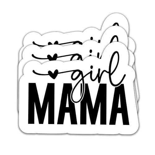 (3Pcs) Girl Mama Sticker Girl Mom Sticker Mom Life Sticker, Perfect for Moms Mama Mothers Grandma Mother's Day– Waterproof Vinyl Decal For Books Laptop Phones Tumblers Water Bottles, Size 3 x 2.3 Inch