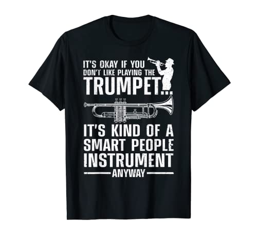 Cool tromba per uomo donna tromba giocatore trombone band geek Maglietta