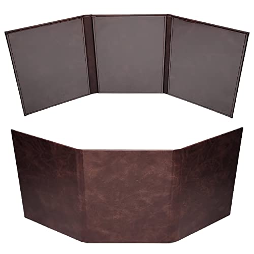 Game Master Screen - 30In Portrait Dm Screen Compatible With Dungeons And Dragons And Other Ttrpg - Faux Dragon Skin With Clear Dry Erase 8.5 X 11 Pockets - Slipcase Stores With Dnd Books - Brown #TOP2