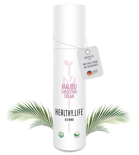 HEALTHY LIFE VIENNA Malibu Smoothing Cream 100 ml – Crema anti-crespo con protezione dal calore – lucentezza setosa e morbidezza – per acconciature e piastre liscianti – Crema per capelli – Protezione