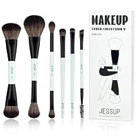 Jessup Makeup Brush Set 6pcs Double Sided Makeup Brushes for Face Eye T501