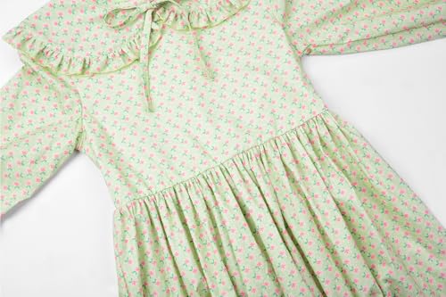 ReliBeauty Pioneer Girl Costume with Accessories Prairie Dress Girls Green,160 by ReliBeauty - Image 2