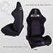 MODAUTO Asiento Deportivo Coche, Semibaquet Ajustable, Tela y Alcantara, Ríeles incluidos, Universal...