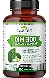 Zazzee DIM 300 mg, 100 Vegan Capsules, Plus 10 mg BioPerine, 100 Day Supply, Plus Pure Organic Broccoli Extract, Vegan and Non-GMO, 300 mg of DIM per Capsule