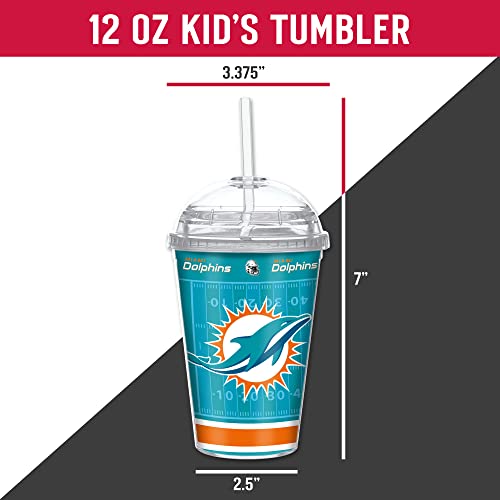 Image of Rico Industries NFL Football Rookie of The Year 12oz Acrylic Tumbler, Youth Tumbler with Swirly Straw