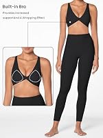 Sunzel Women's Removable Pads Open Back V Neck Sports Bra for Yoga Workout — image 4